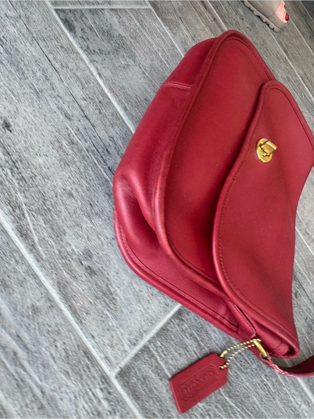 Coach 9790 Vintage Red City Leather Shoulder/Crossbody Bag - Picture 11 of 14